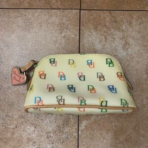 Vintage Dooney & Bourke Multicolor Logo Cosmetic Case